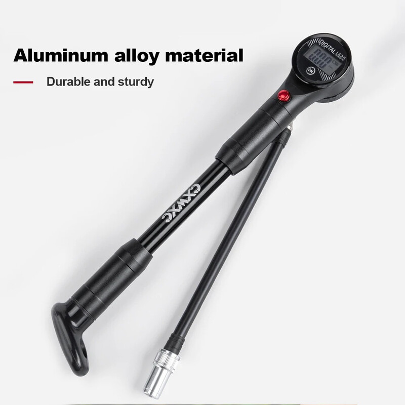 Pumpa za bicikl Schrader ventil 320PSI visokotlačni ovjes 28CM pumpa od legure s digitalnim mjeračem za brdske cestovne bicikle Pumpa za biciklizam
