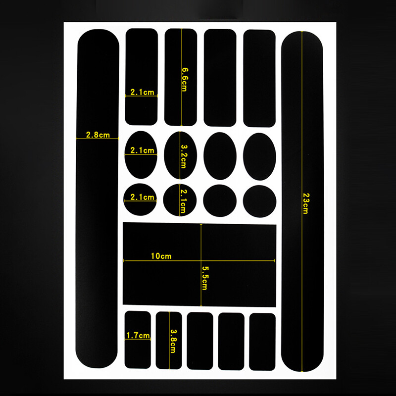 Ochranná nálepka na reťaz bicykla, nálepka na reťaz horského bicykla, ochranná fólia na skladací rám, nálepka s nosorožčou kožou proti poškriabaniu