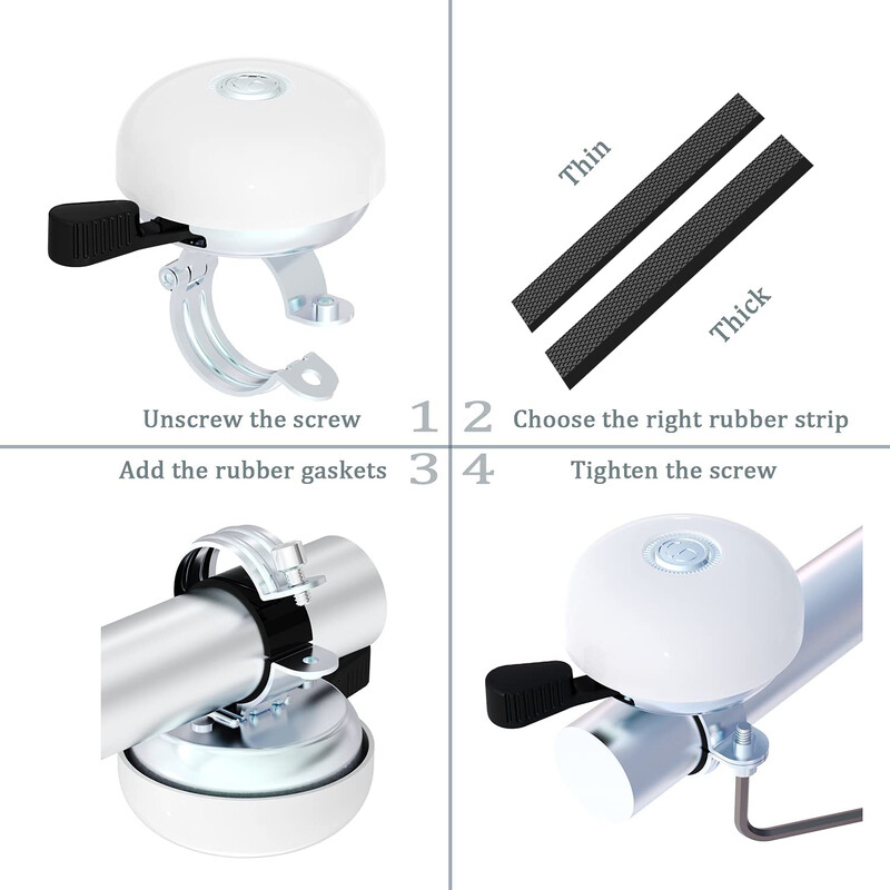 Greallthy klasický zvonček na bicykel, čistý a hlasný zvuk, zvonček na horský bicykel, bezpečnostná siréna, klaksón na príslušenstvo bicykla, použitie ľavou rukou