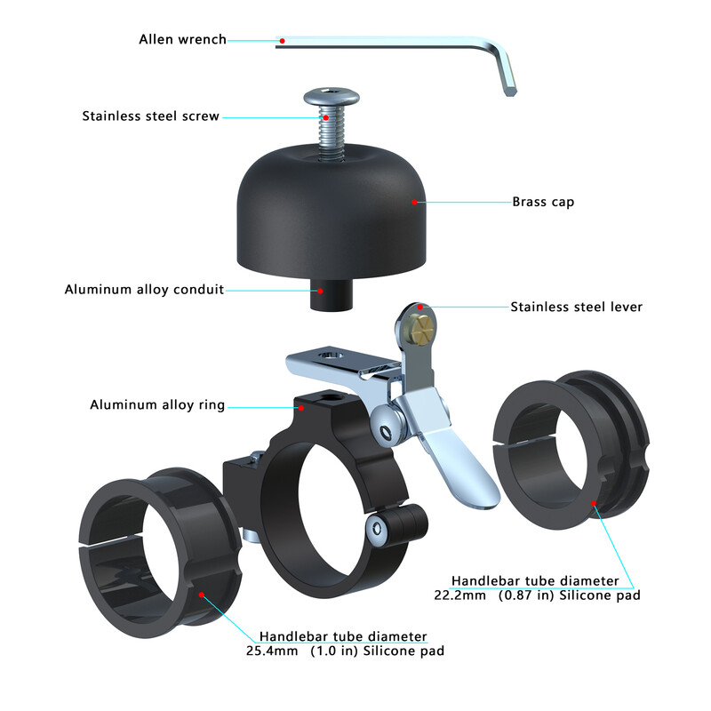 Odlično klasično mesingano zvono za bicikl, zvono za bicikl s jasnim i glasnim zvukom, sirena za brdski bicikl, sirena za sigurnosnu vožnju, dodaci za biciklizam