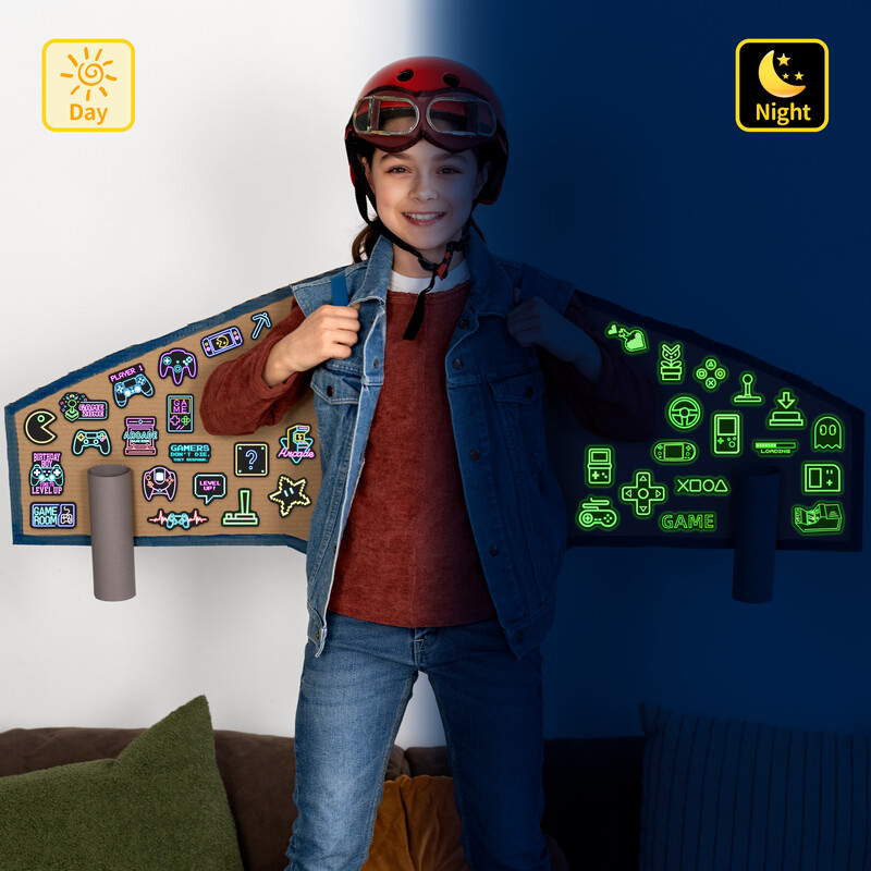 Neonske naljepnice s grafitima koji svijetle u mraku 65 KOM Svjetleće naljepnice s lubanjom radnika Samoljepljive fluorescentne ukrasne naljepnice