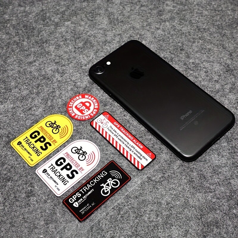 Autocolant cu alarmă de urmărire GPS Autocolant reflectorizant de avertizare pentru biciclete Decal antifurt pentru motocicletă, scuter, avertisment de mașină cu ridicata