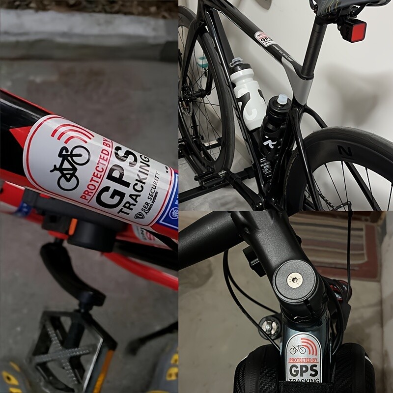Autocolant cu alarmă de urmărire GPS Autocolant reflectorizant de avertizare pentru biciclete Decal antifurt pentru motocicletă, scuter, avertisment de mașină cu ridicata