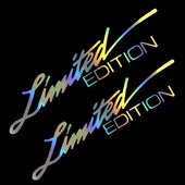 Kerékpármatricák Lézermatricák KORLÁTOZOTT KIADÁS, angol betűs autó első dekorációs fényvisszaverő matrica stílusos matrica matricák 16*4 cm