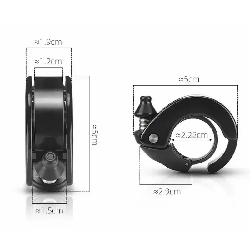 Láthatatlan kerékpárcsengő alumíniumötvözet mini kagylócsengő Crisp Sound kerékpár kormánycsengő biztonsági kerékpártartozékok