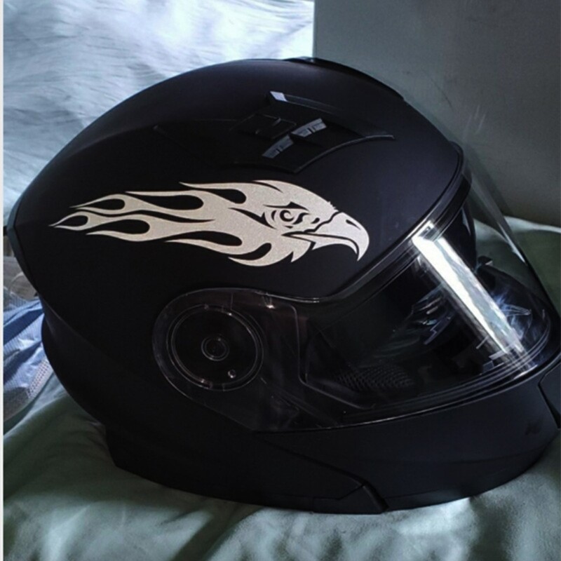 Eagle Flame Sticker Cool Styling Univerzalni reflektirajući motocikl Bicikl Auto Naljepnice Dekoracija DIY Upozorenje Sigurnosne reflektorske trake
