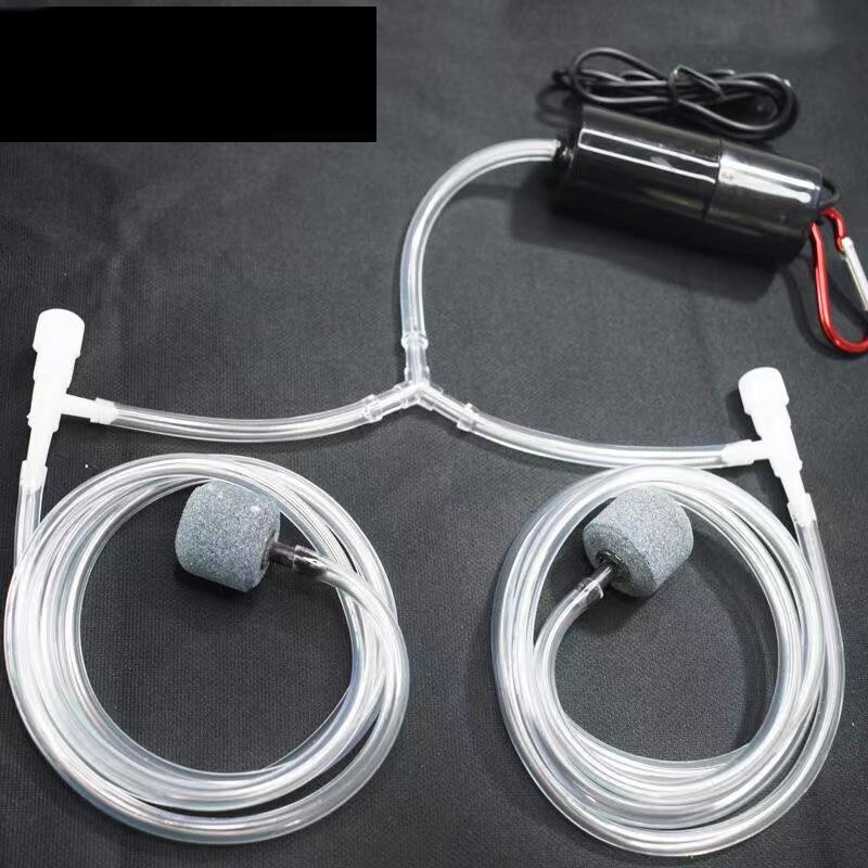 Pompă de oxigen USB portabilă de acvariu Creșterea peștilor Alimentare rezervor de pește Pompă de oxigen mică Pescuit ultra liniștit