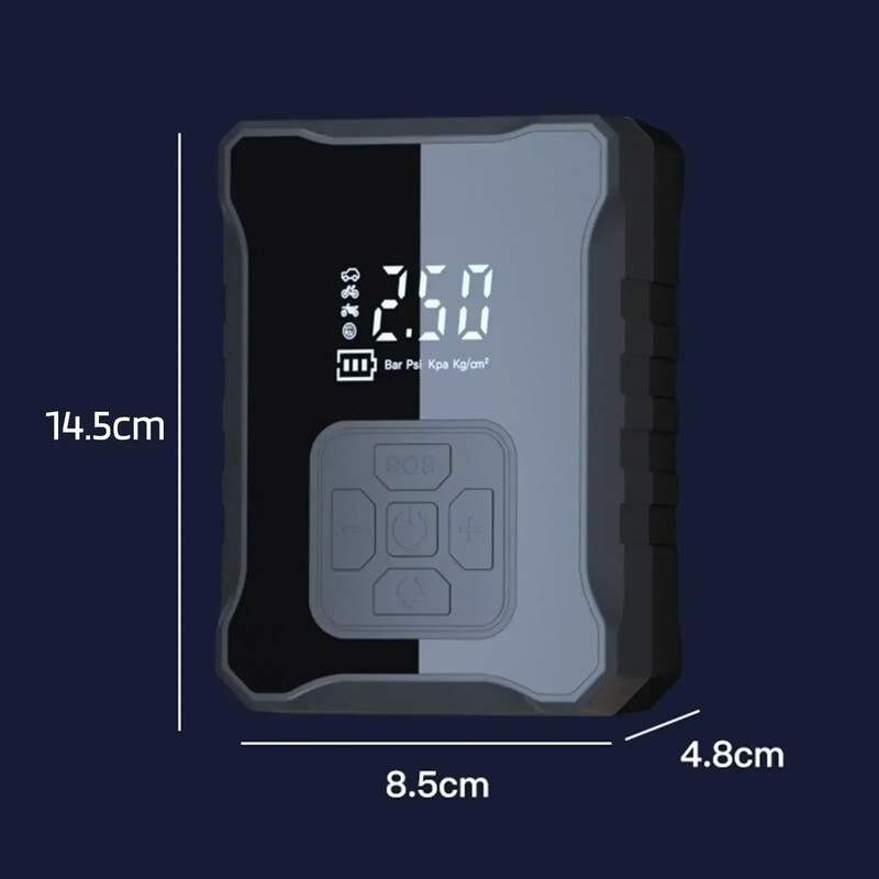 Mini automobilska zračna pumpa Prijenosni digitalni zaslon Bežični zračni kompresor 150PSI Brzo napuhavanje za igračke za bazen Motociklističke gume