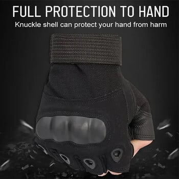 Γάντια τακτικής εξωτερικού χώρου Half Finger Paintball Airsoft Shot Combat Anti-Slid Men Bicycle Camping Gloves Hunting Protective tool