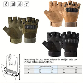 Γάντια τακτικής εξωτερικού χώρου Half Finger Paintball Airsoft Shot Combat Anti-Slid Men Bicycle Camping Gloves Hunting Protective tool