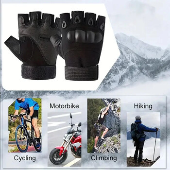 Γάντια τακτικής εξωτερικού χώρου Half Finger Paintball Airsoft Shot Combat Anti-Slid Men Bicycle Camping Gloves Hunting Protective tool