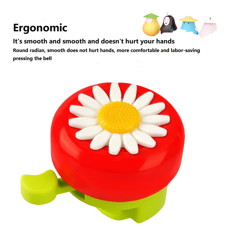 Raznobojno dječje smiješno zvono za bicikle, cvijet tratinčice, rogovi, bicikl, biciklistički prsten za djecu, djevojčice, alarm za upravljače, legure, plastike, vruće