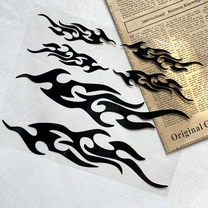 Crno/crveni plamen reflektirajuće moto naljepnice Dekoracija motocikla Motor Bicikla Skutera Karoserija Decal Dodaci za Hondu CB650R PCX