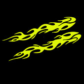 Motociklo priekinio sparno šukos universalūs lipdukai, liepsnai atsparus vandeniui, atspindintis automobilio lipdukas