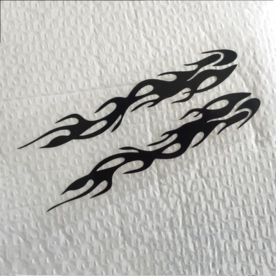 Motociklo priekinio sparno šukos universalūs lipdukai, liepsnai atsparus vandeniui, atspindintis automobilio lipdukas