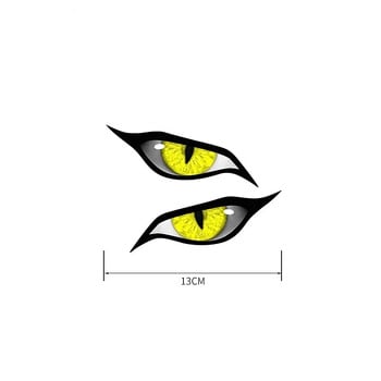 Αυτοκόλλητα αυτοκινήτου για Evil Yellow Eyes RV Motorcycle Occlusion Scratch Αδιάβροχο παρμπρίζ VAN Anime Decal VINYL STICKER Προϊόντα