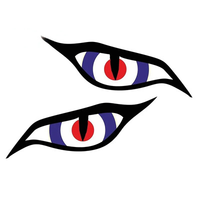 Naljepnice za automobile za zle žute oči RV motocikle Okluzija Ogrebotine Vodootporno vjetrobransko staklo VAN Anime naljepnice VINILNE NALJEPNICE Proizvodi