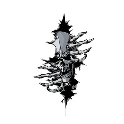 Naljepnica za automobil Horor likovi Skull Force Open from Cracked Series Dizajn automobila Prozor automobila Karoserija Dekoracija naljepnica za Noć vještica