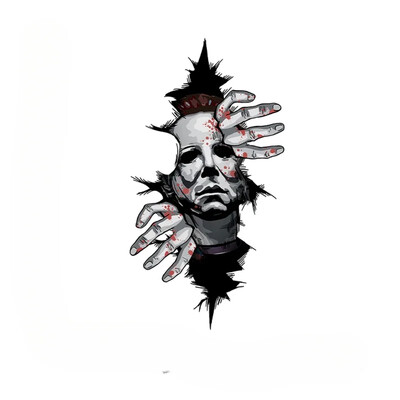 Naljepnica za automobil Horor likovi Skull Force Open from Cracked Series Dizajn automobila Prozor automobila Karoserija Dekoracija naljepnica za Noć vještica