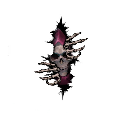 Naljepnica za automobil Horor likovi Skull Force Open from Cracked Series Dizajn automobila Prozor automobila Karoserija Dekoracija naljepnica za Noć vještica