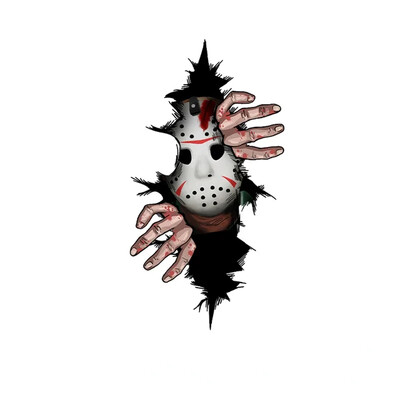 Naljepnica za automobil Horor likovi Skull Force Open from Cracked Series Dizajn automobila Prozor automobila Karoserija Dekoracija naljepnica za Noć vještica