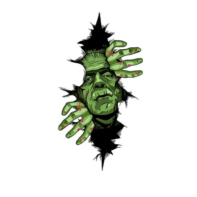 Naljepnica za automobil Horor likovi Skull Force Open from Cracked Series Dizajn automobila Prozor automobila Karoserija Dekoracija naljepnica za Noć vještica