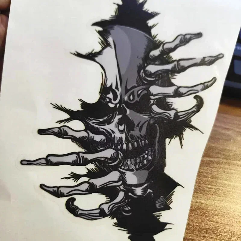 Naljepnica za automobil Horor likovi Skull Force Open from Cracked Series Dizajn automobila Prozor automobila Karoserija Dekoracija naljepnica za Noć vještica