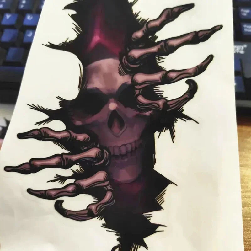 Naljepnica za automobil Horor likovi Skull Force Open from Cracked Series Dizajn automobila Prozor automobila Karoserija Dekoracija naljepnica za Noć vještica