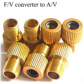 5PC F/V to A/V Valve Adapter Bike Value Converter Presta to Schrader Golden Bike Tire French Valve Adapter Аксесоари за велосипеди