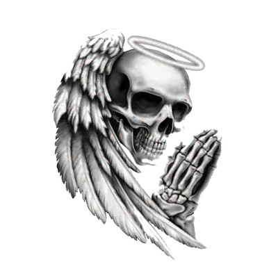 Autocolante pentru mașină Îngeri cu craniu Decorație pentru mașini și motociclete Husă zgârieturi impermeabilă și protecție solară PVC, 13cm*10cm