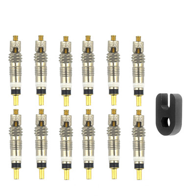6/12 komada biciklističke uklonjive Presta jezgre ventila CNC FV zamjenski alat za skidanje jezgre bez zračnice od mesinga za cestovni MTB bicikl