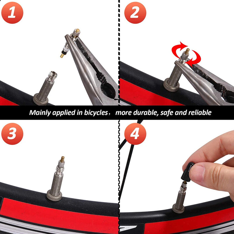 6/12 komada biciklističke uklonjive Presta jezgre ventila CNC FV zamjenski alat za skidanje jezgre bez zračnice od mesinga za cestovni MTB bicikl