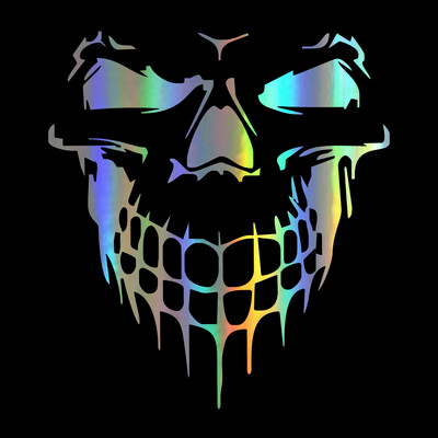 Vinilna naljepnica za automobil Zanimljivo Go Pike Hunter Životinja i skll Smiješna naljepnica Decal Reflektirajući laserski motocikl Stil automobila