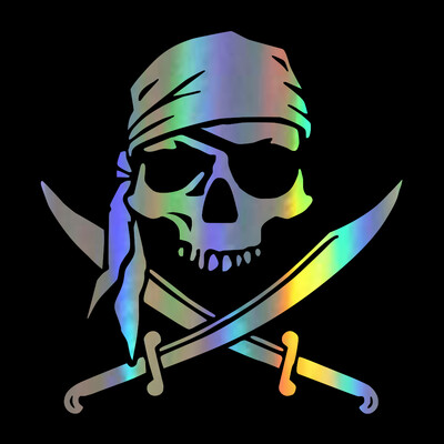 Vinilna naljepnica za automobil Zanimljivo Go Pike Hunter Životinja i skll Smiješna naljepnica Decal Reflektirajući laserski motocikl Stil automobila