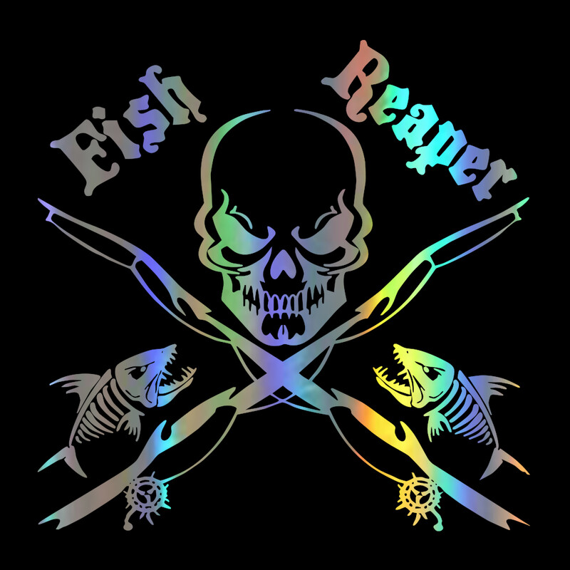 Vinilna naljepnica za automobil Zanimljivo Go Pike Hunter Životinja i skll Smiješna naljepnica Decal Reflektirajući laserski motocikl Stil automobila