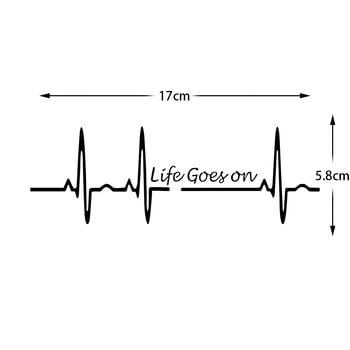 Heart Beat Trackpad Life Goes On Рефлектор Мото Стикери Мотоциклет Скутер Тяло Резервоар за гориво Аксесоари Стикери за Honda Vespa