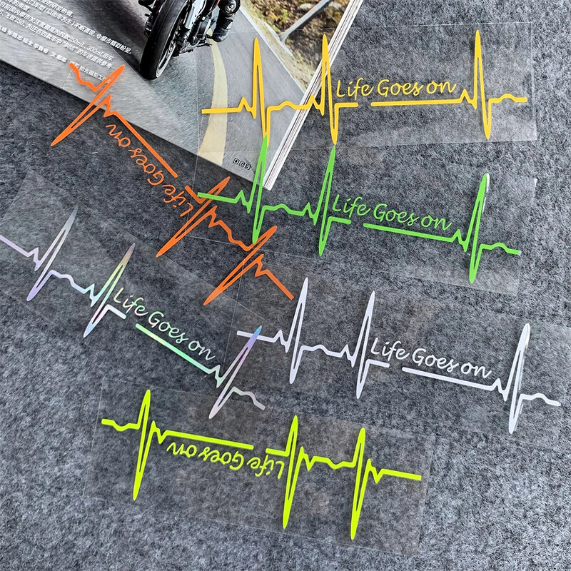 Heart Beat Trackpad Life Goes On Reflektor Moto Naljepnice Kućište motocikla Skuter Spremnik goriva Dodaci Naljepnice za Hondu Vespu