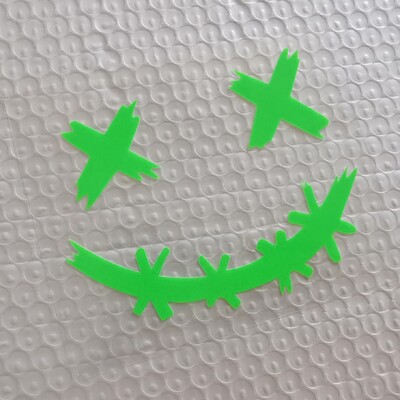 Αυτοκόλλητα κράνους μοτοσικλέτας Ανακλαστικά αδιάβροχα αυτοκόλλητα προσώπου χαμόγελου