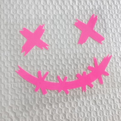 Αυτοκόλλητα κράνους μοτοσικλέτας Ανακλαστικά αδιάβροχα αυτοκόλλητα προσώπου χαμόγελου