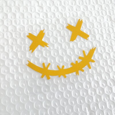 Αυτοκόλλητα κράνους μοτοσικλέτας Ανακλαστικά αδιάβροχα αυτοκόλλητα προσώπου χαμόγελου