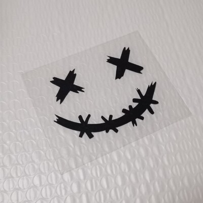 Αυτοκόλλητα κράνους μοτοσικλέτας Ανακλαστικά αδιάβροχα αυτοκόλλητα προσώπου χαμόγελου