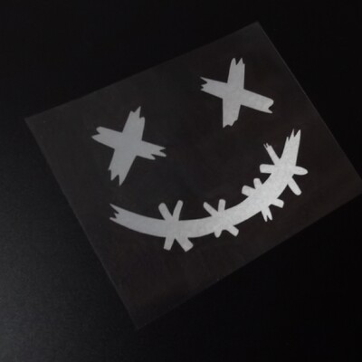 Αυτοκόλλητα κράνους μοτοσικλέτας Ανακλαστικά αδιάβροχα αυτοκόλλητα προσώπου χαμόγελου