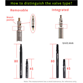 RISK Шосеен велосипед Велосипедно колело 45 mm 80 mm френски клапан Подвижен удължител Presta Valve Удължител на гума Капачка Core Adapter Удължителен прът