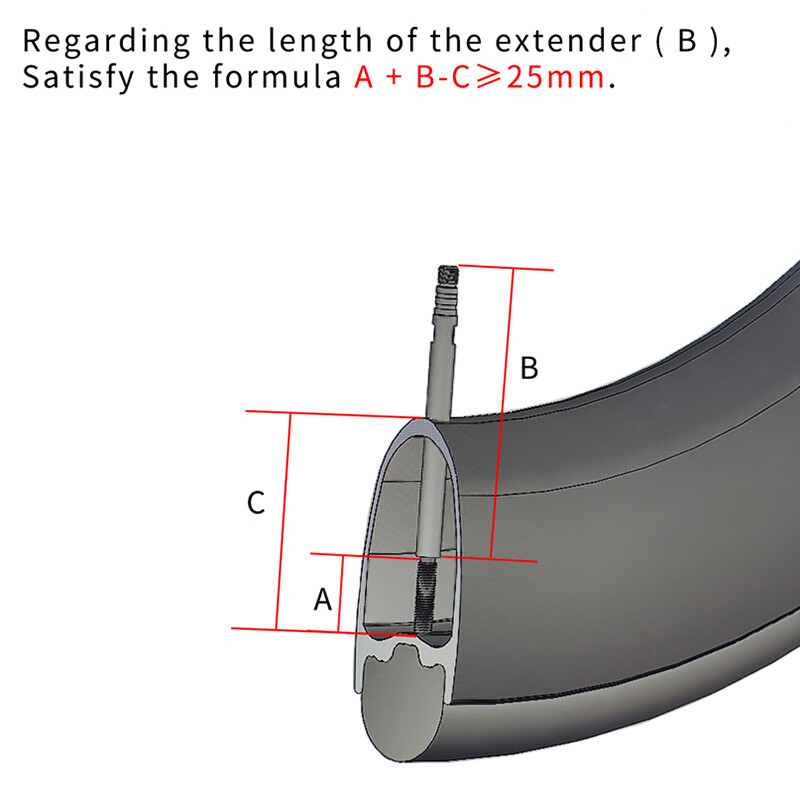 RISK Cestovni bicikl Biciklistički kotač 45 mm 80 mm Francuski ventil Uklonjivi produžetak Presta ventil Kapica produžetka gume Adapter jezgre Produžna šipka