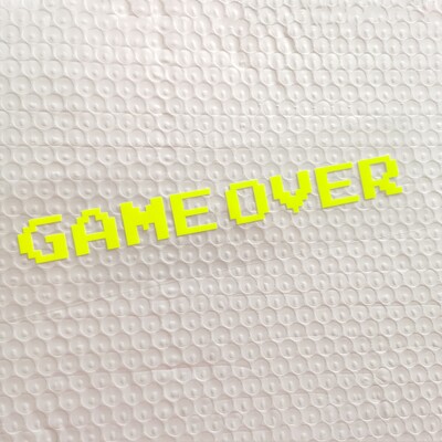 Mosaic Funny GAME OVER Lipdukai Motociklo Automobilis Neperšlampamas Reflective Decal