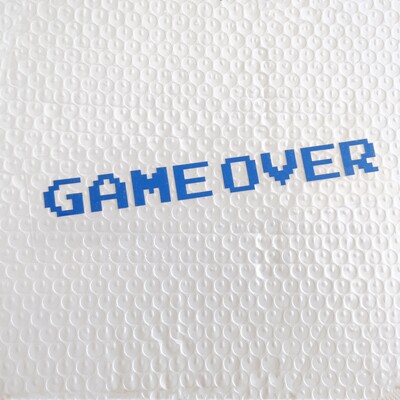 Mosaic Funny GAME OVER Lipdukai Motociklo Automobilis Neperšlampamas Reflective Decal