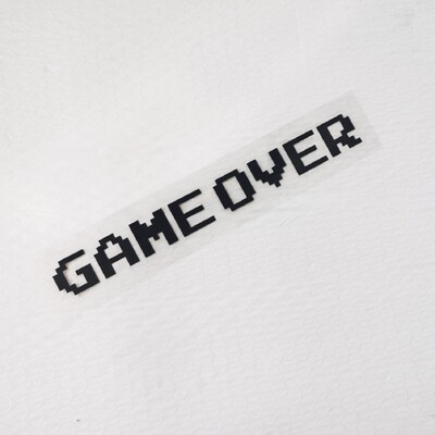Mosaic Funny GAME OVER Lipdukai Motociklo Automobilis Neperšlampamas Reflective Decal