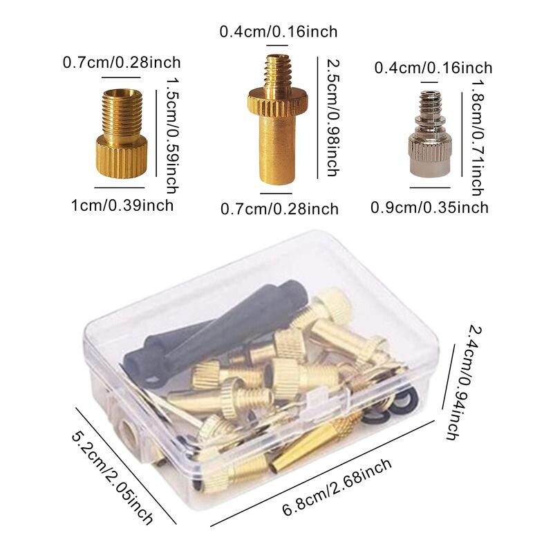 Set adaptera za ventile za bicikle Adapter za pumpu od mesinga za bicikle DV AV SV Adapteri za napuhavanje ventila za gume Set Pumpa za kuglice Pumpa igle