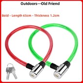 Nova sigurnosna brava za bicikl, čelična žica, metalna, univerzalna protuprovalna brava za bicikl, sigurnosna sajla za bravu za motocikl s 2 ključa