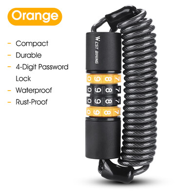 Sigurnosna brava za bicikle Kacige za bicikle Protuprovalne elastične brave 4-znamenkasta kombinacija lozinke Brava za čelične sajle za cestovne bicikle Brava za bicikle